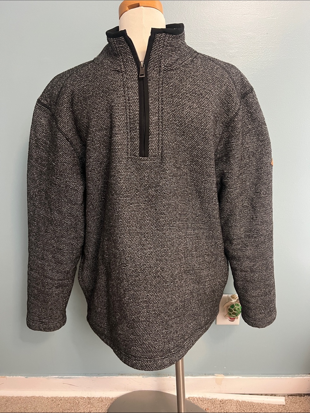 Orvis Men's Half-Zip Knit Sweater Pullover - Charcoal Heather Sz. XL